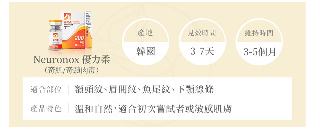 Neuronox 優力柔 / 奇肌肉毒 Neuronox 優力柔 / 奇肌肉毒