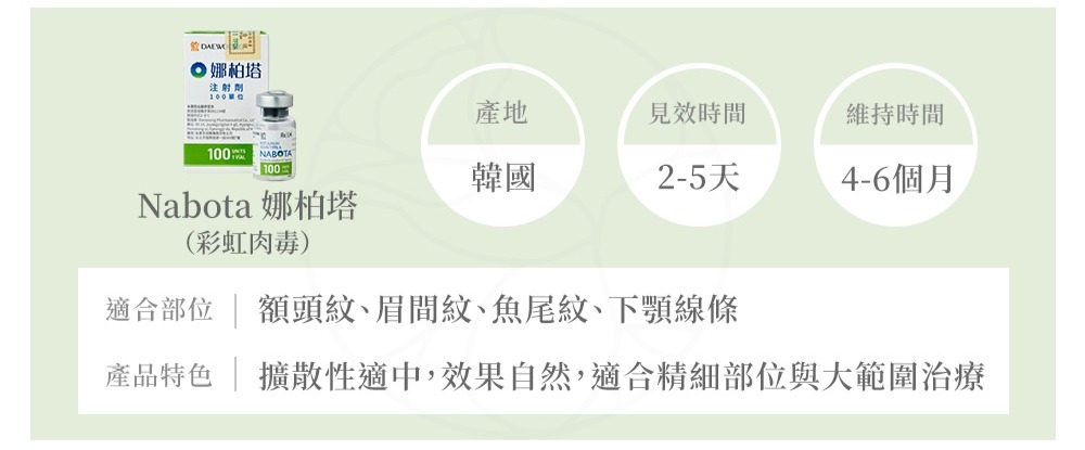 Nabota 娜柏塔 / 彩虹肉毒 Nabota 娜柏塔 / 彩虹肉毒