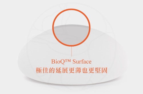 珍珠波/盈波採用獨特的阻隔防護技術，在假體外殼和凝膠之間加入了一層特殊的阻隔層，可以有效防止假體內部凝膠滲漏。