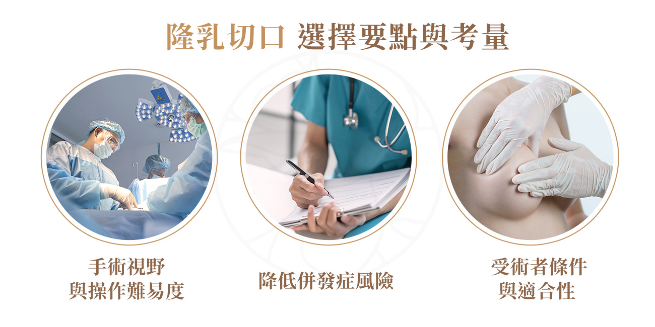 1. 手術視野與操作難易度  2. 降低併發症風險 3. 受術者條件與適合性